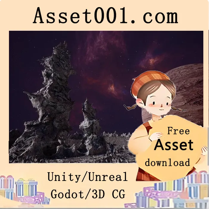 外星行星地质资产包：包含视觉效果与可定制的行星环境资源|Exoplanetary Crater