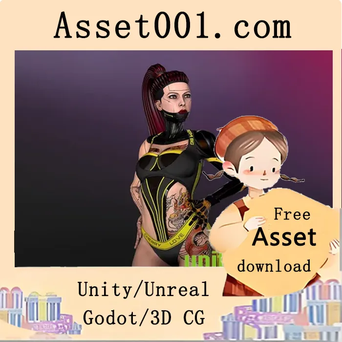 Samantha - 科幻风格女孩模型，配备5套纹理与物理发丝系统|Samantha - Cyberpunk girl v4.22+