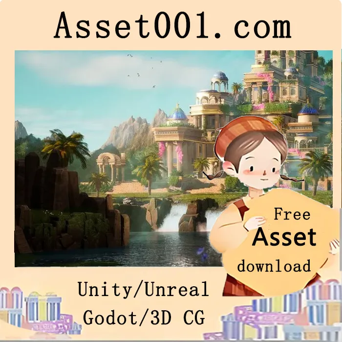 stylized paradise gardens 模块化资产包 完整版|Stylized Paradise Gardens ( Paradise Garden Paradise Garden Castle Castle Lake ) 5.5