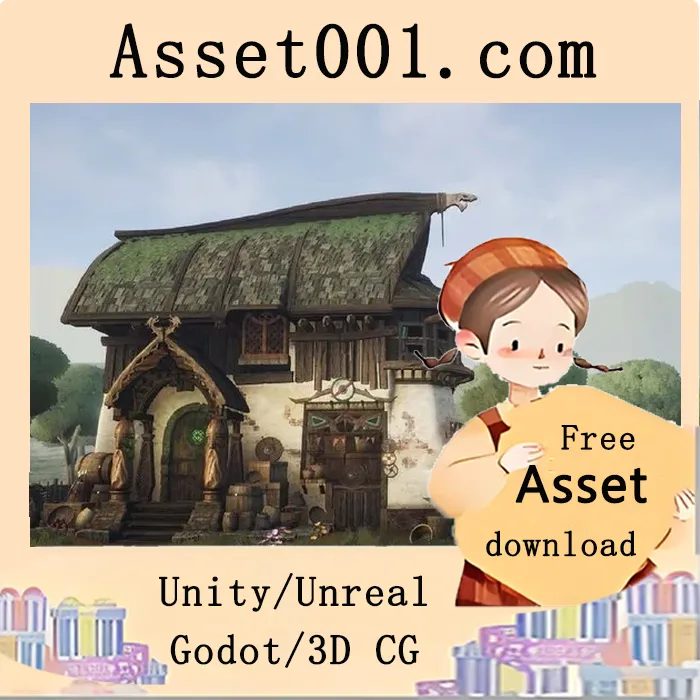 stylized viking hut 102个网格模型环境资产包|Stylized Viking Hut ( Stylized Stylized Stylized Viking Viking Hut Hut Forest ) 5.5