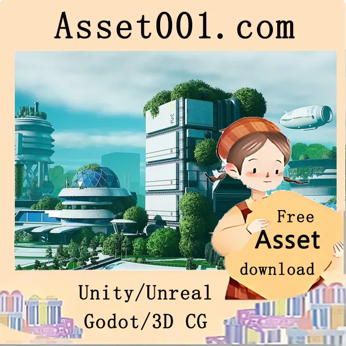 Stylized Solarpunk City ( Stylized Solar City Solarpunk City Solar 3D Stylised ) 5.5