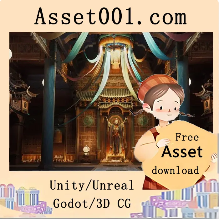 《The Sacred Threshold - 亚洲寺庙内部环境包》|The Sacred Threshold - Asian Temple Interior Environment Kit