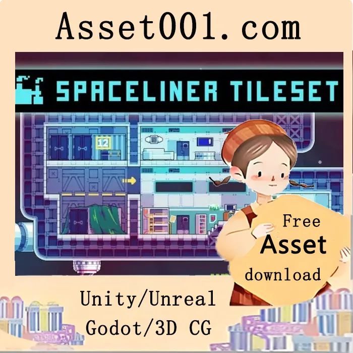 Spaceliner 32x32 Pixel Tileset for Sci-Fi