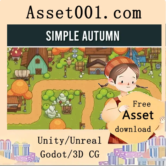 Simple Autumn Top-Down Vector Tileset