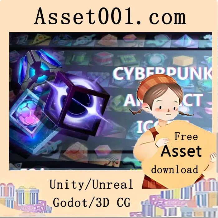 科幻遗迹图标512×512套装：为未来游戏打造高质感视觉资产|Sci-Fi Artifact Icons 512x512 Pack