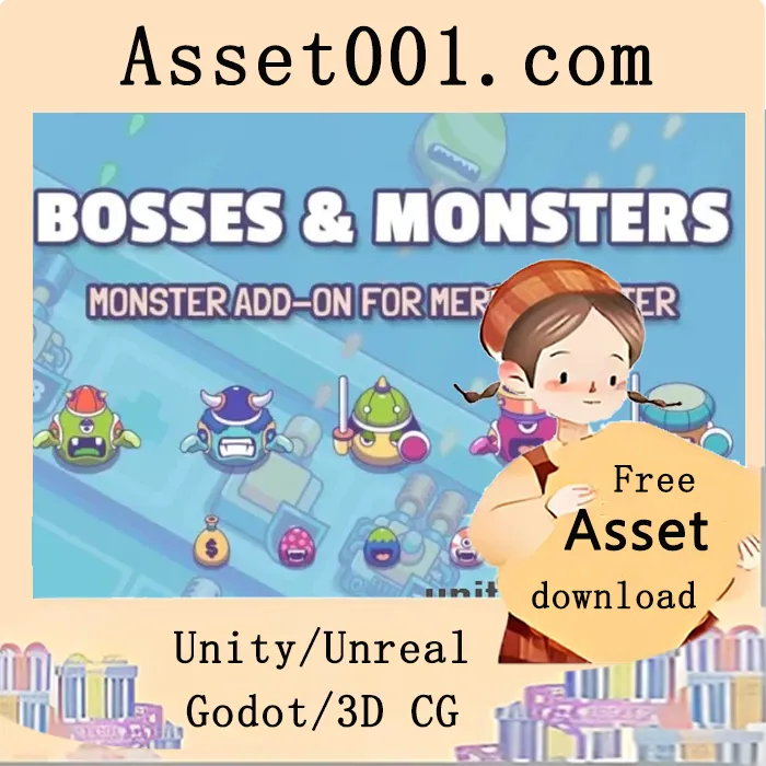 顶部视角怪物资产包：融合射击游戏专用怪物资源集|Top Down Monsters Asset Pack for Merge Shooter