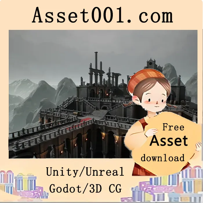 风格化奇幻城堡环境包，适用于奇幻RPG游戏高质量场景搭建|Castle by Volodymyr Stepaniuk v4.27+