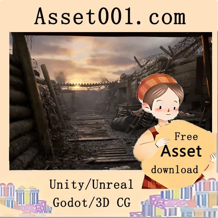 免费样本项目展示：军事战壕主题资产的创作潜力|Military Trench Megascans Sample v5.6