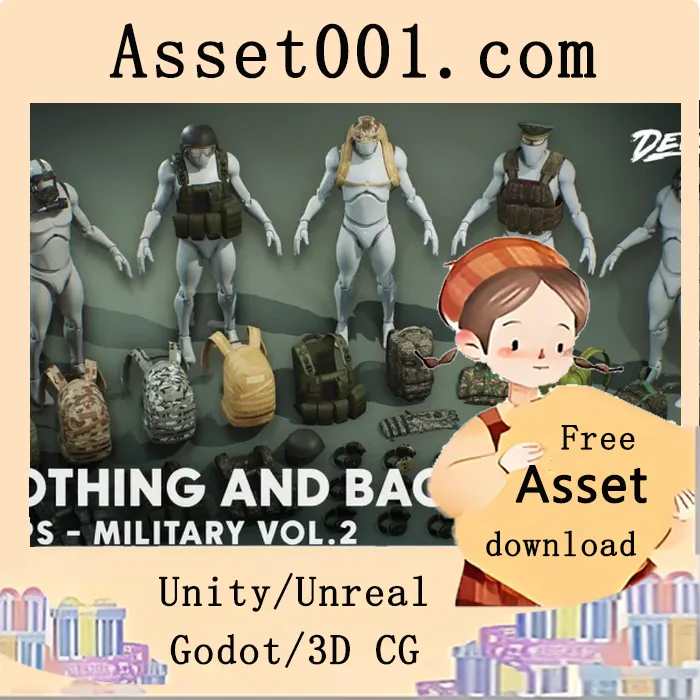 军事物资资产包：高质量服装与背包模型集合|Military Supplies - VOL.2 - Clothing and Bags v4.27+