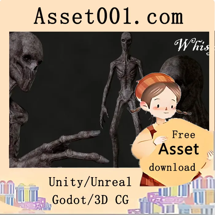 Whisper 5.7 低多边形角色模型资源包（含16种动画与高精度纹理）|Whisper 5.7