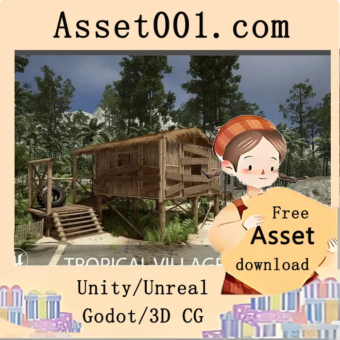 热带村落：230+高质量自然与模块化小屋资源包|Tropical Village