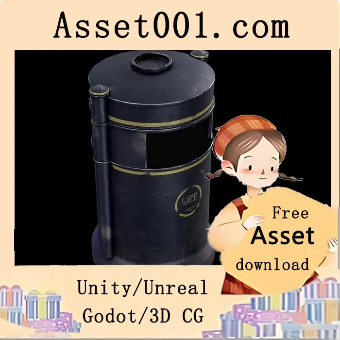 高保真垃圾箱模型资源包：支持Nanite与多平台的优化3D资产|Trashbin ( Trashbin Trashcan Trashbins Trashcans Street Realistic 3D Art ) 5.5