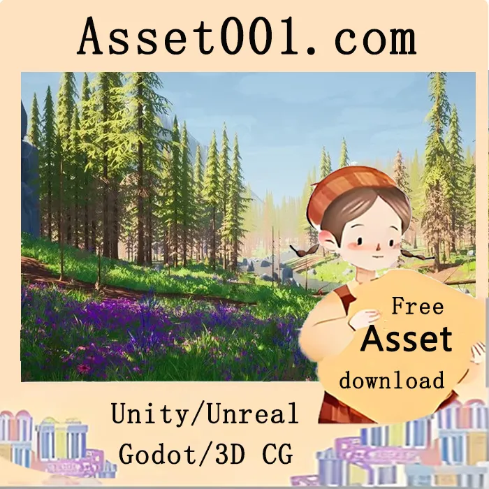 优化资产与风系统结合的风格化松树林场景|Stylized Spruce Forest 5.7