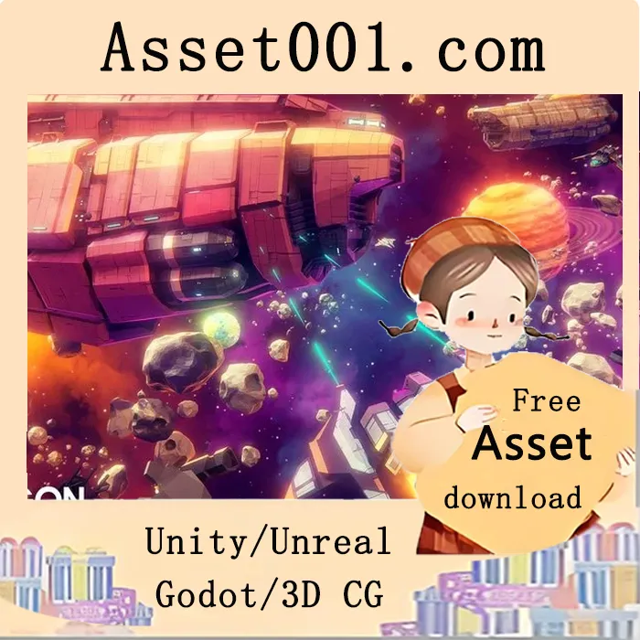 低多边形科幻太空游戏资产包：660个独特资源含24种纹理颜色变体|POLYGON - Sci-Fi Space - Low Poly Modular Space Game Assets 4.26+