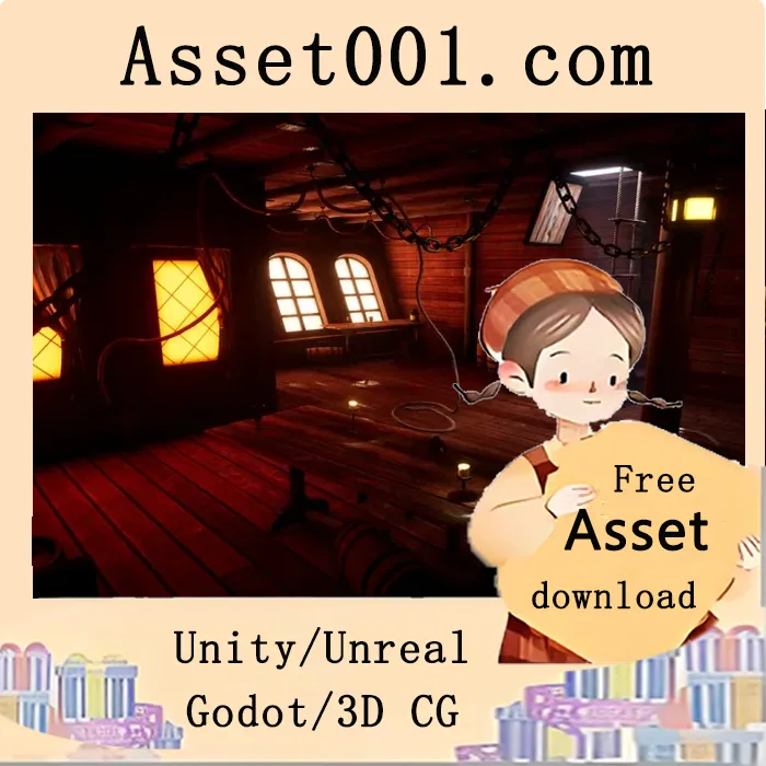 虚幻引擎4海盗船舱环境：高级材质与光照技术详解|Pirate Ship Cabin v4.24+