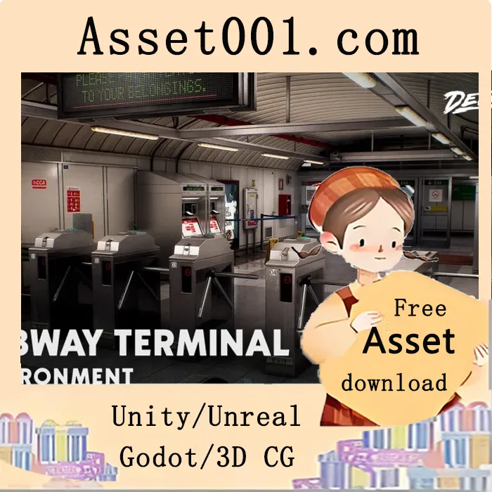 模块化地铁站场景：高质量、优化且适用于游戏开发的免费资源|CCA Subway Train Terminal v4.27+
