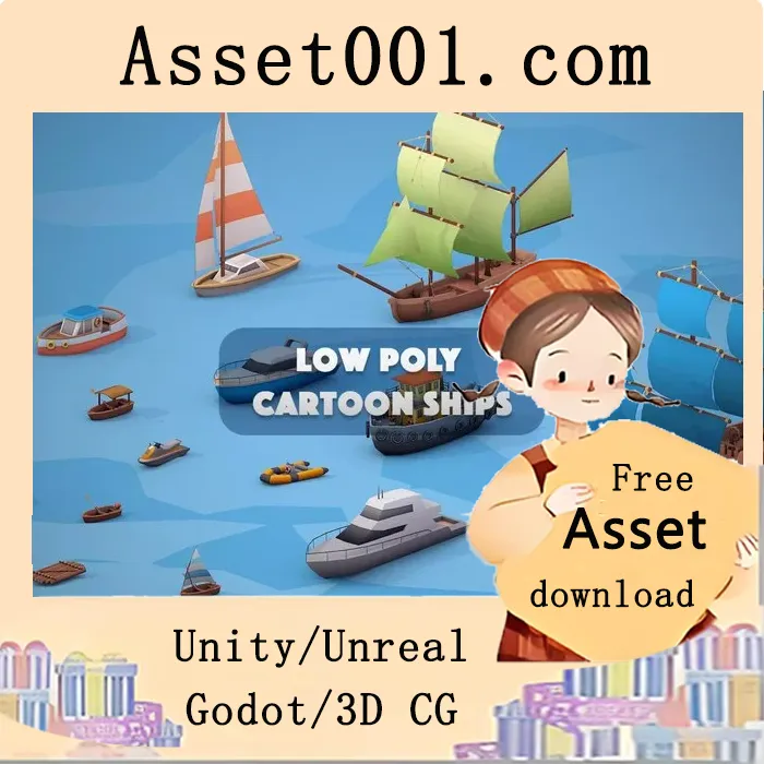 Low Poly Cartoon Ships v1.0.0