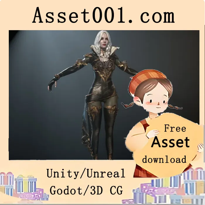 低多边形美丽吸血鬼角色，适用于各类项目|Vampire Girl Remastered 4.27+