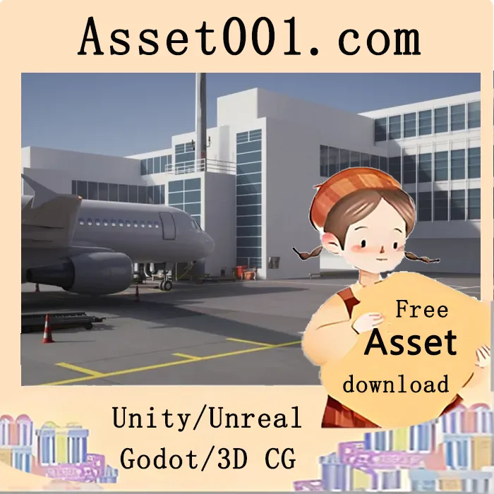 ThreeDee机场资产包：专为机场地面操作场景设计的高细节VR与第一人称游戏资产|ThreeDee Airport Asset Pack