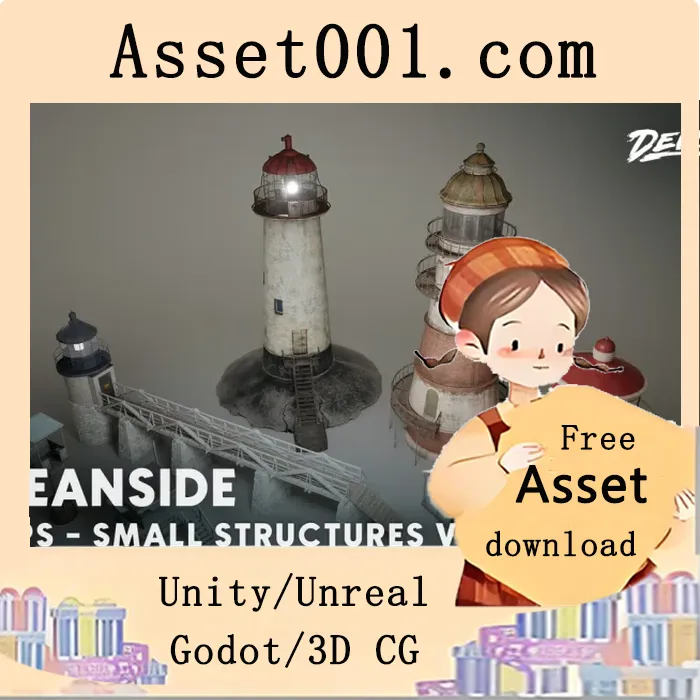 Unreal Engine 5 高质量低多边形场景资源包：Oceanside 小型结构集（含4K材质与Lumen支持）|Small Structures VOL.4 - Oceanside [ Low Poly ]