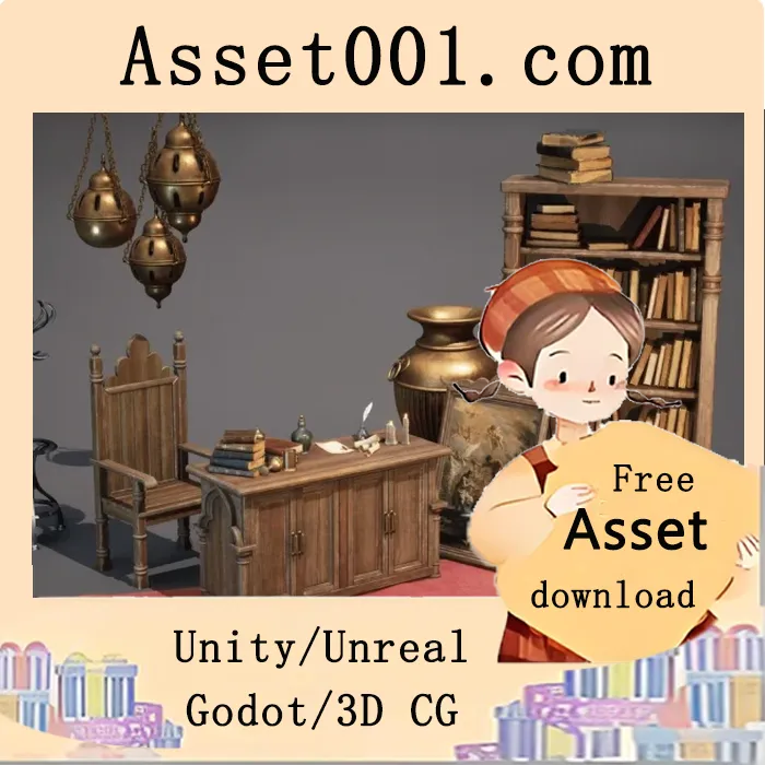 中古家具与道具资产包：打造沉浸式哥特式、维多利亚风游戏内场景|Medieval Furniture Props (Gothic Props, Victorian Props, Medieval, Furniture) 5.6
