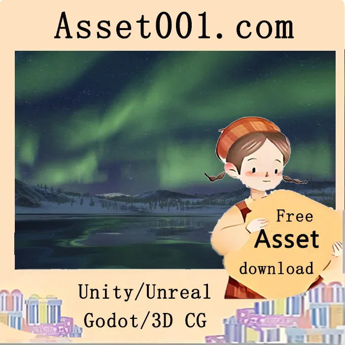 极地极光景观资产包：打造真实自然的冬季山脉环境|Arctic Aurora Landscape v4.24+