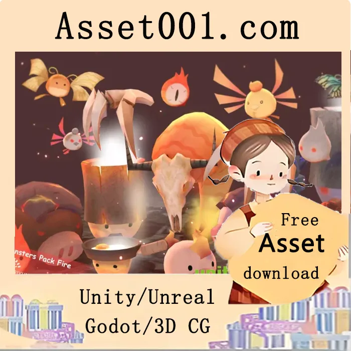Unity怪物火焰主题3D低多边形角色模型包|Monsters Fire Pack v3.2 (15 Dec 2025)