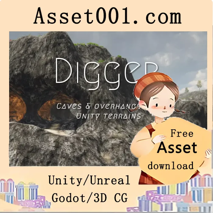 Digger – Terrain Caves and Overhangs v8.0 (10 Dec 2025)