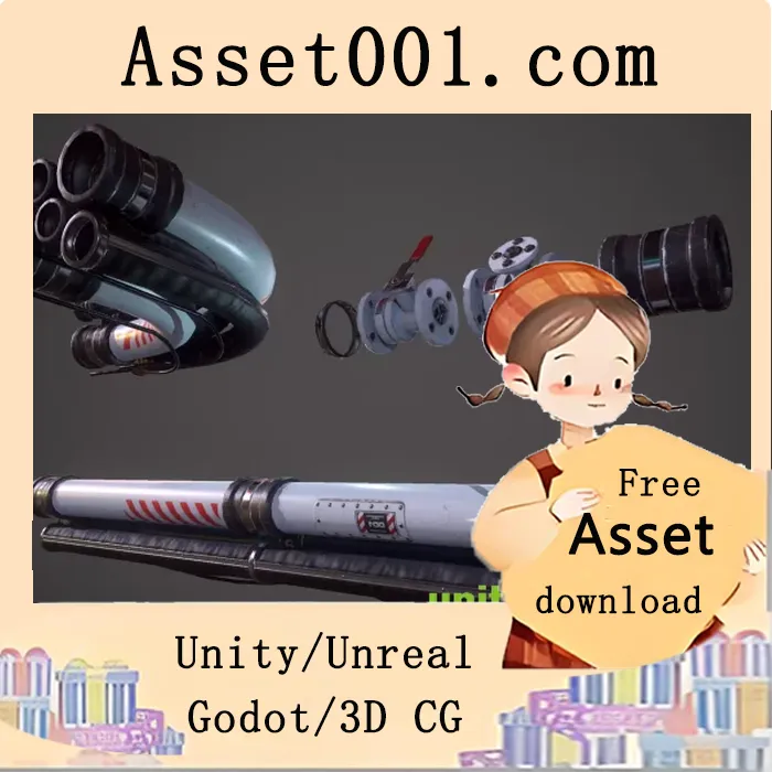 科幻游戏专用高质量管道资源包|Modular Sci-Fi Pipes Pack v1.1