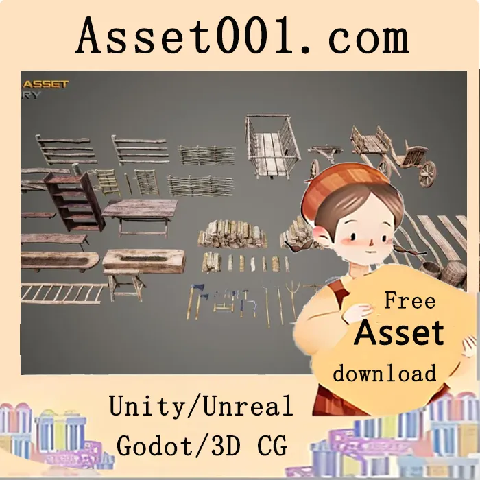 中古农场道具包 - 适用于奇幻与影视项目的高质量资源|Medieval Props Vol 3 Farm v4.22+