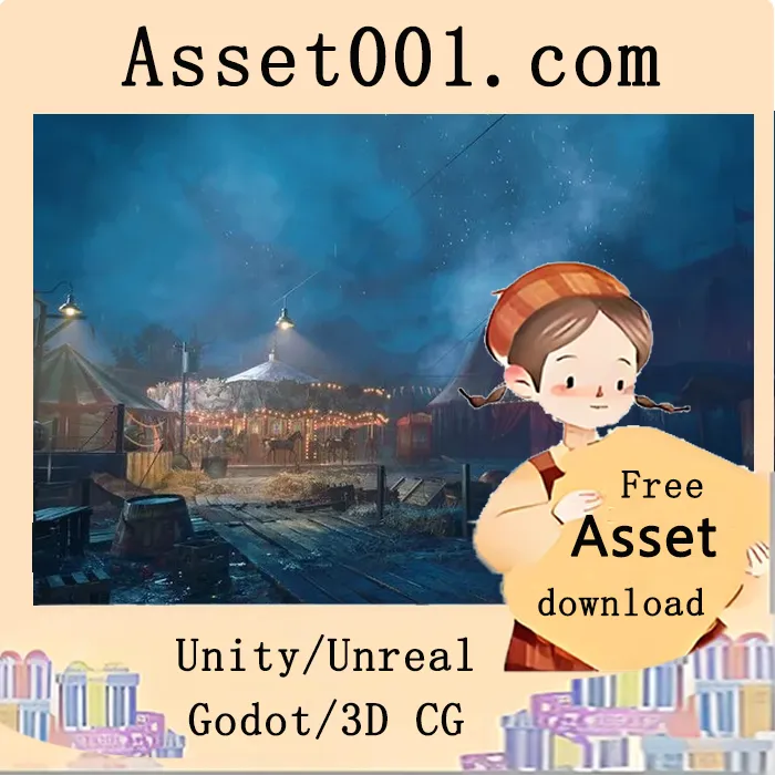 恐怖主题嘉年华环境包：包含高质量资产、贴图与动画的后末日游乐园场景|The Carnival Environment ( Post Apocalyptic Circus Amusement Parks Carnival ) 5.0+