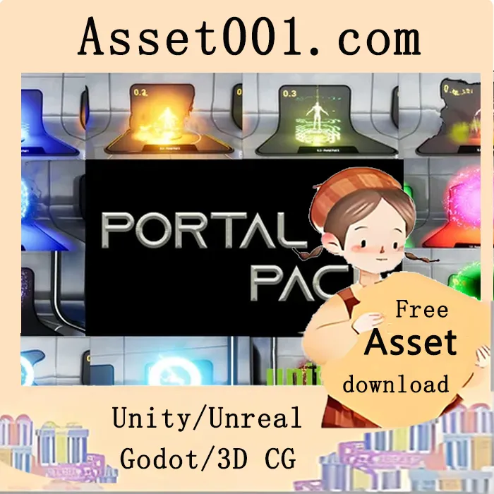 Unity Portal Pack：12种游戏级门户特效，含20个材质与22张纹理|Portal Pack -Niagara VFX v4.25+