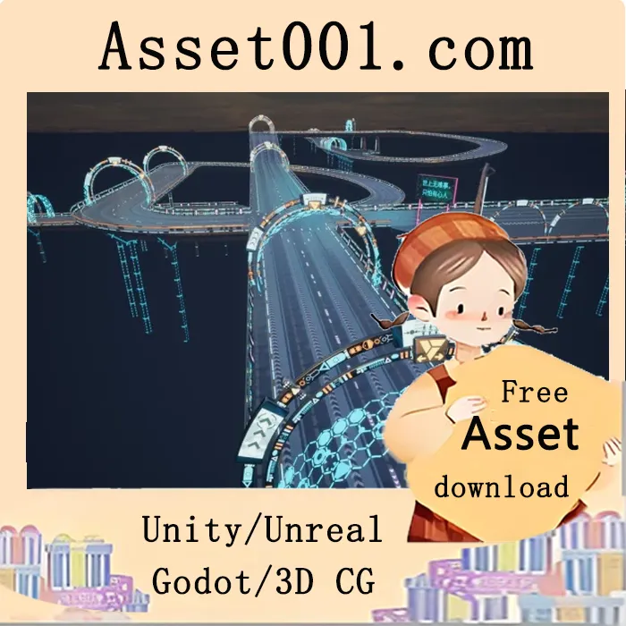 科幻风格模块化公路场景资源包（含4K材质与真实比例设计）|Sci-fi Road v4.26+