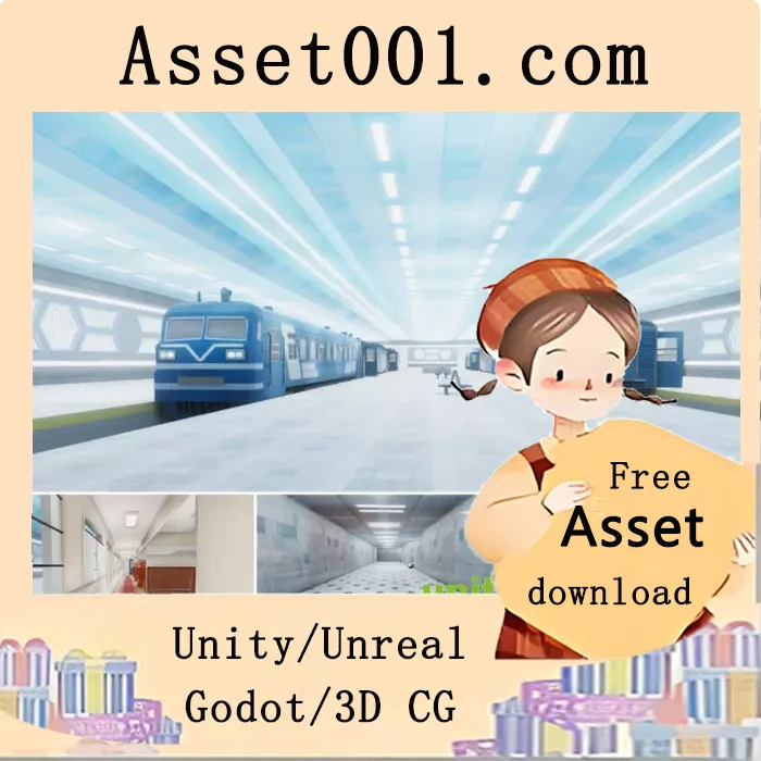 现代火车站场景包（含列车内饰，移动端友好）|Modern Train Station v1.0