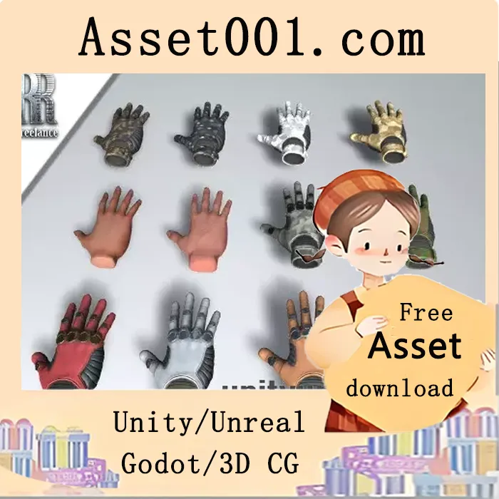 Unity HDRP 2019.3 科幻手套动画手部模型资源包|Animated Hands with Gloves + HDRP 2019.3 v2.33