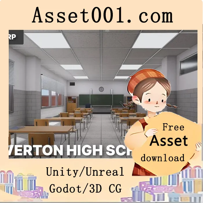 Unity资产包：Everton高中模块化城市学校环境（URP v1.0）|Everton High School - Modular Urban School Environment URP v1.0