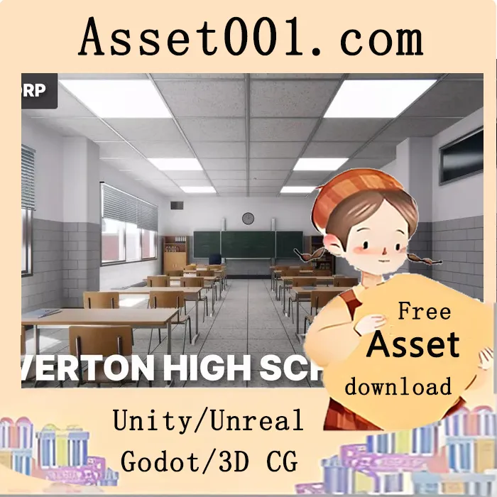 Unity资产包：Everton高中模块化城市学校环境（HDRP支持）|Everton High School - Modular Urban School Environment HDRP v1.0