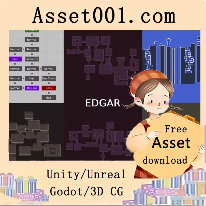 Edgar Pro：基于图结构的2D关卡生成器|Edgar Pro - Procedural Dungeon Generator v2.0.10