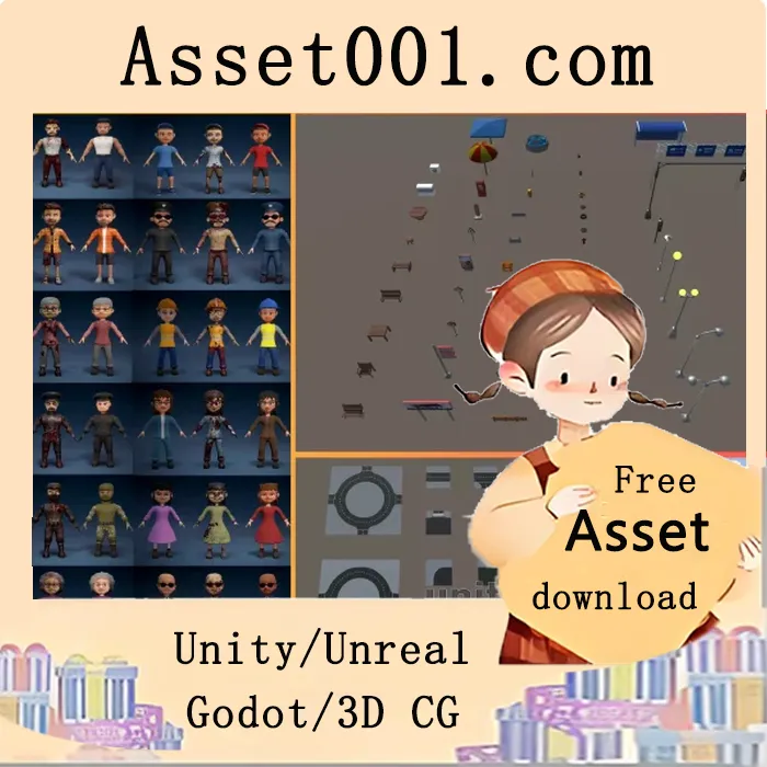 Unity提供14个独特角色（含僵尸皮肤）及模块化街道场景的风格化Toon City资源|Toon City (14 Characters with skins + Zombies Skins ) v2020.3.30f1