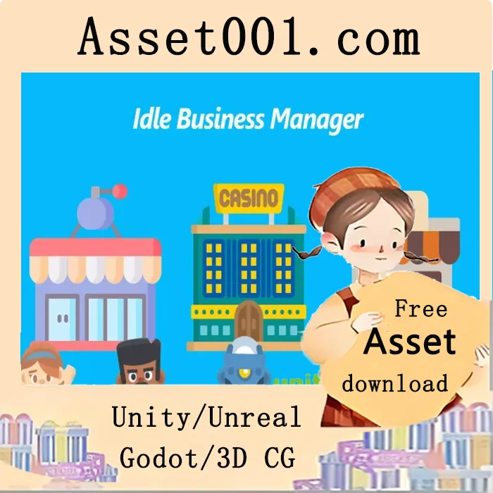 Unity Idle Business Manager 资产包：包含C#源码的经营类点击游戏模板|Idle Business Manager Game (Tycoon Template) v1.0