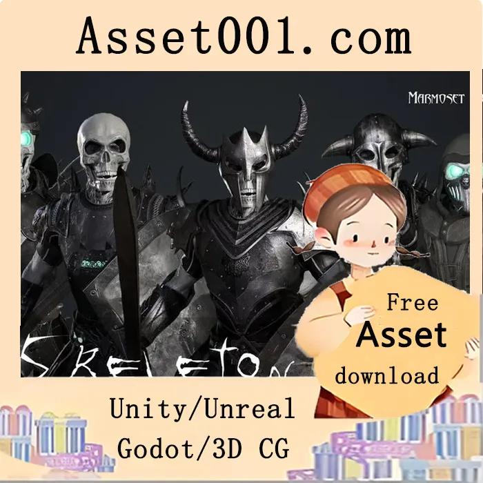 UE5兼容的5人骨架角色包详解|Skeleton pack 4.19+