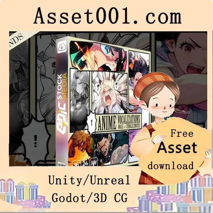 动漫角色语音音效库：1102个精心制作的男女角色语音，38分钟游戏级音频|Anime Character Vocalizations 5.3+