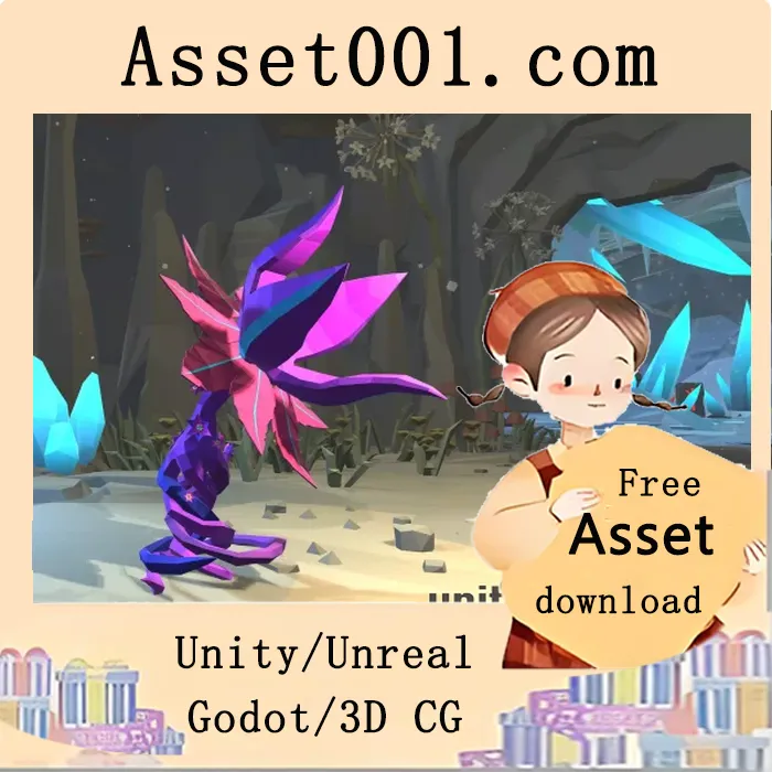 低多边形植物怪物角色包：支持网格变形与颜色随机化|Low Poly Character - Plant Monster - Fantasy RPG v1.0