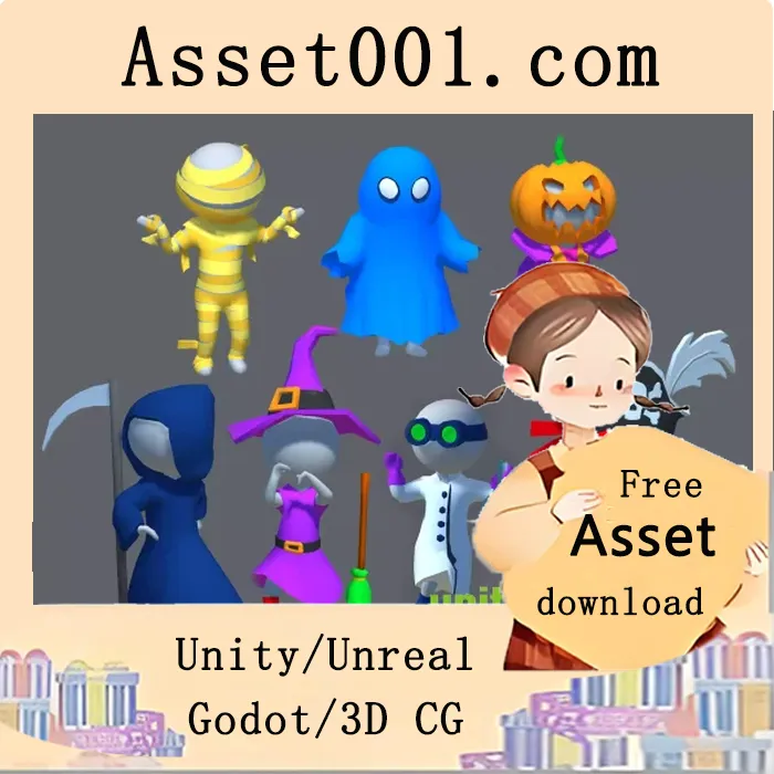 Hyper-Casual Characters Stickman sphere head skins vol.4 Helloween v1.0