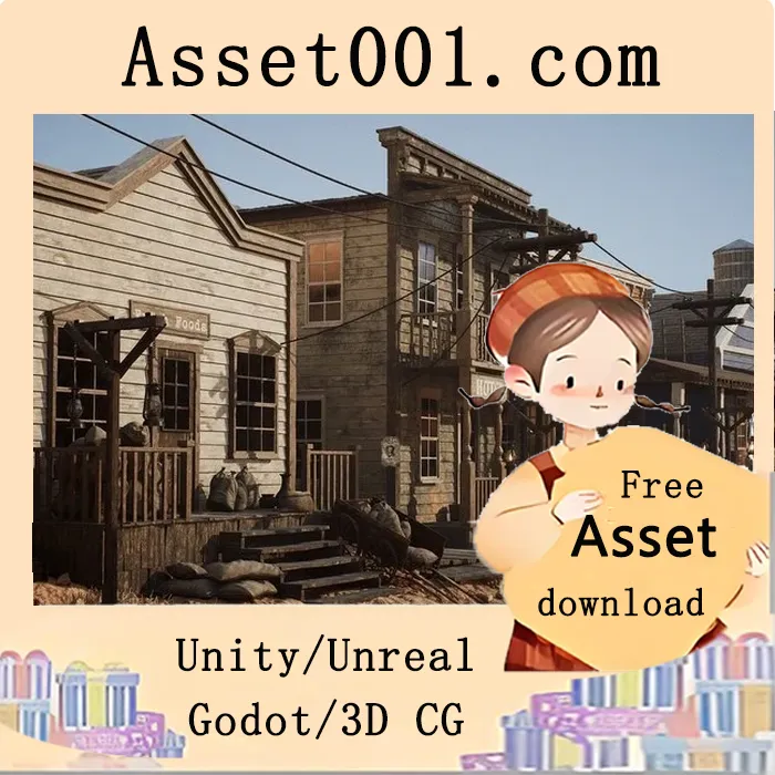 探索西部沙漠小镇环境：231个独特模型与建筑工具|Western Desert Town w/ Construction Tool 5.5