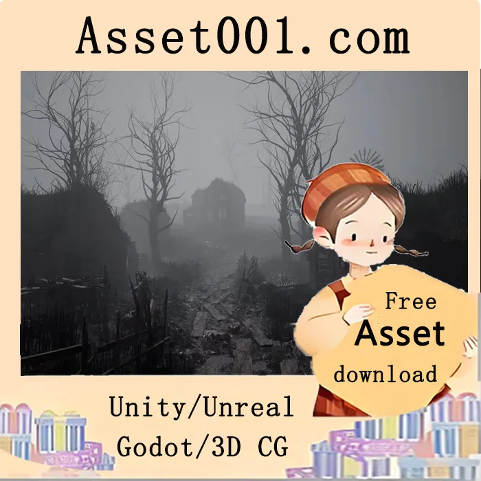 Unreal Engine 5.1+ 恐怖废弃村庄环境资产：性能与视觉双版本支持|Abandoned Horror Village