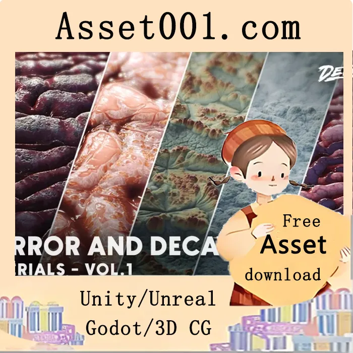 恐怖与腐朽主题定制纹理集与材质包（9套）|Horror and Decay VOL.1 - Organics v4.19+