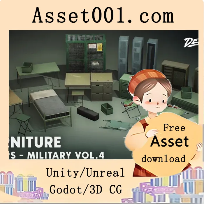 Unreal引擎打造的高保真军事物资家具项目（VOL.4）|Military Supplies - VOL.4 - Furniture v5.1+