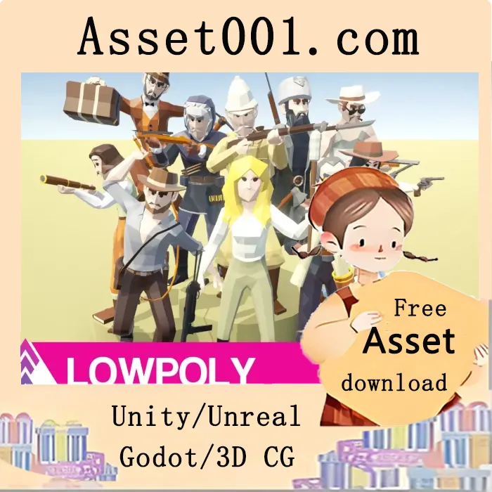 低多边形冒险者资产包：包含10个角色、24个道具，适用于Mecanim与可编程渲染管线|LOWPOLY - Adventurers v1.0