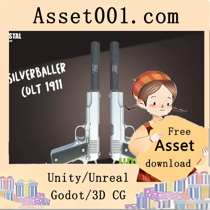 30把低多边形枪械资源包，适用于任意射击游戏|30 Guns Pack v1.1